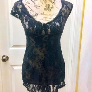 VS sheer black lacy teddy